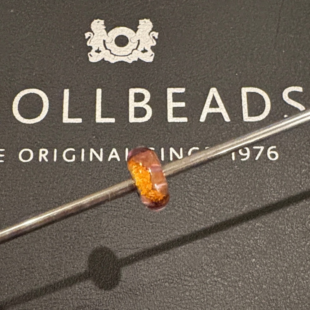 Trollbeads Pink and Gold Bead